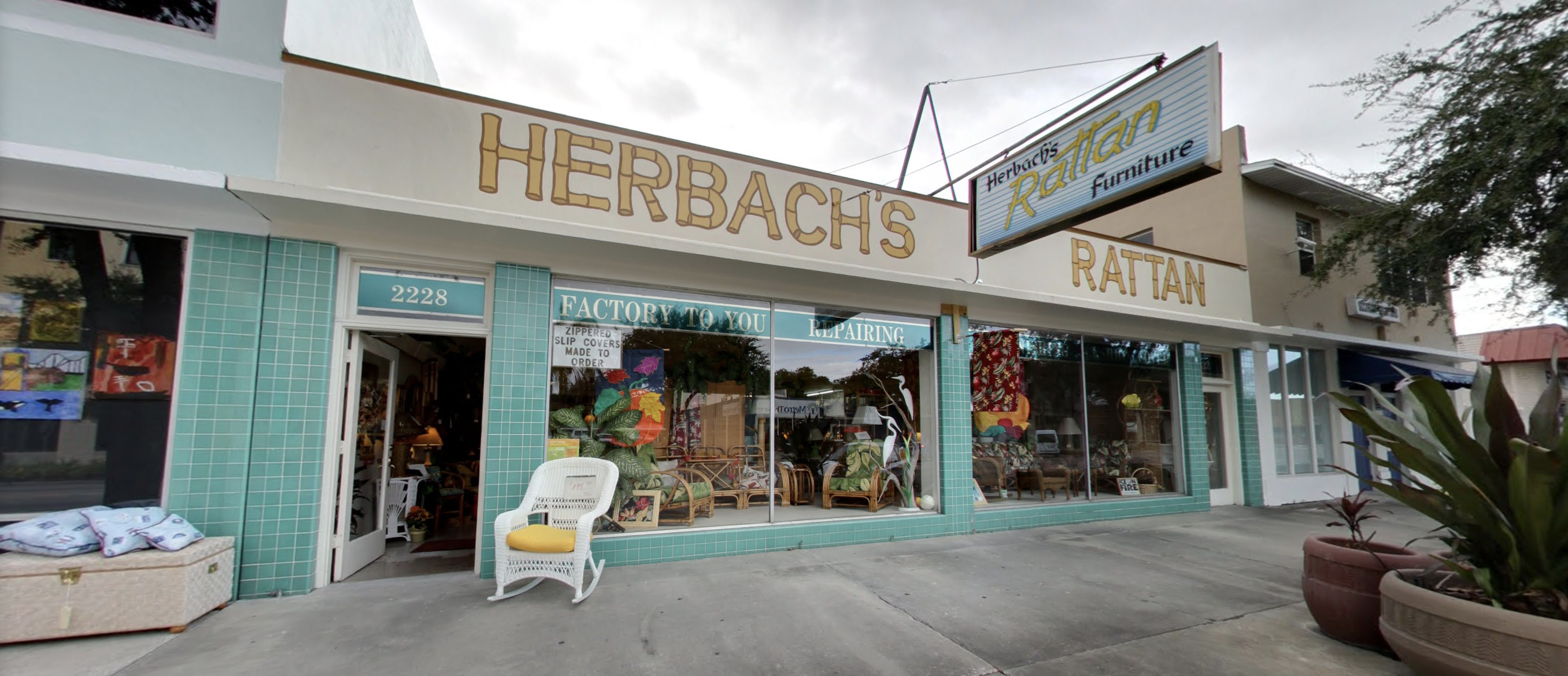 Front of Herbach's Rattan Furniture